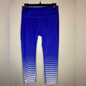 Athleta Blue Gradient Stripe Leggings Womens S Active